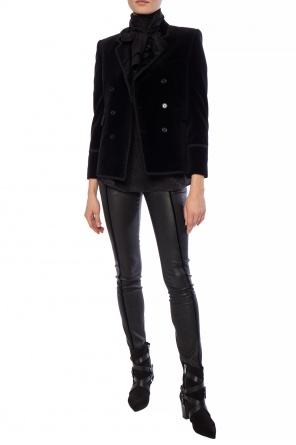 Velvet blazer with notch lapels, zdjęcie 2 Velvet blazer with notch lapels od Saint Laurent